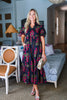 Flora Whim Midi Dress-Black