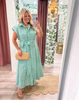 Shore Club Midi Dress-Kelly Green