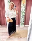 Lace Afternoon Cropped Pants