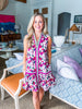 Chasing Hearts Floral Dress-Plum