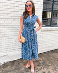 Luxe Link Denim Midi Dress