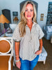 City Time Striped Top-Olive