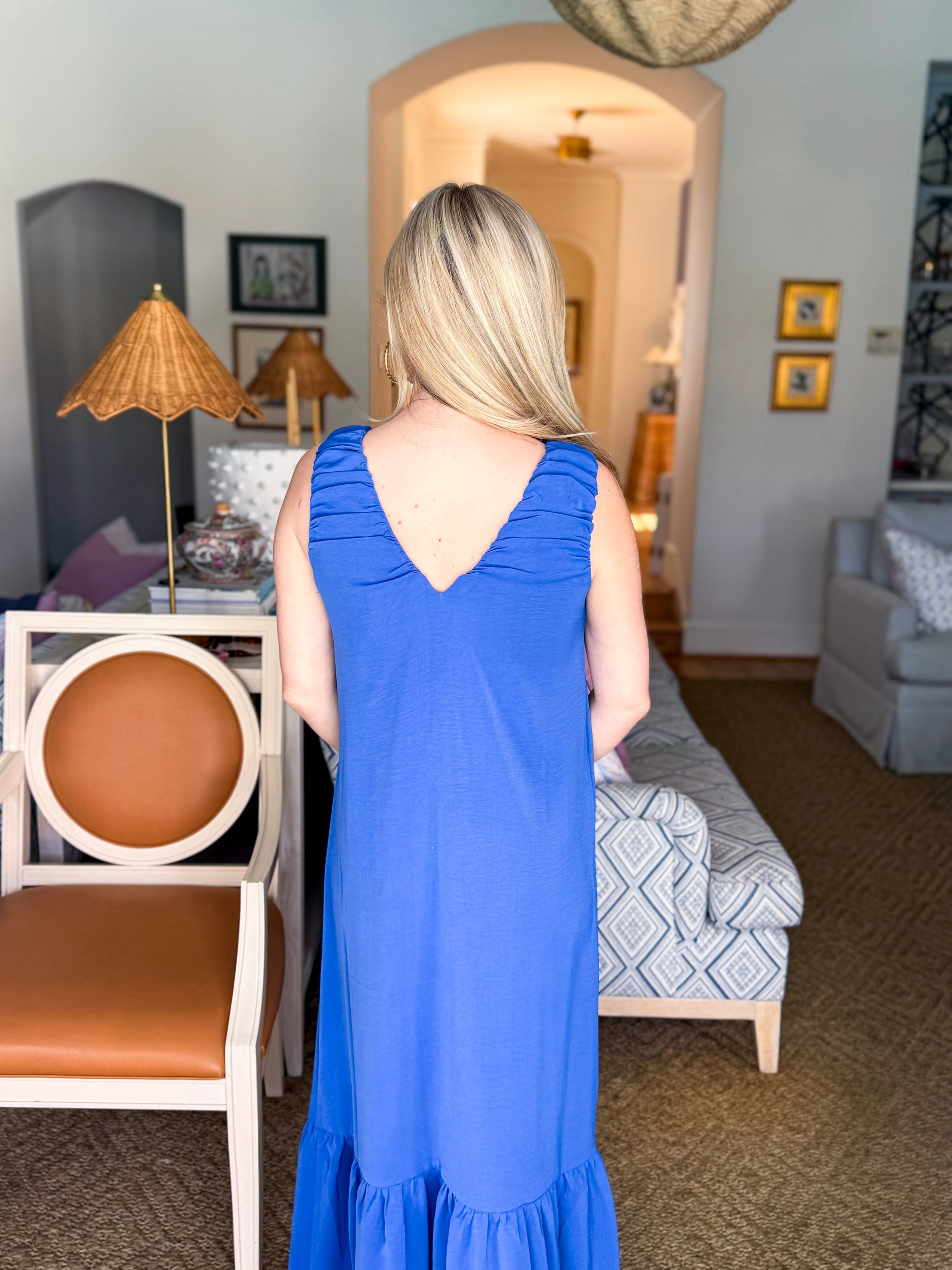 Blue Waves Maxi Dress