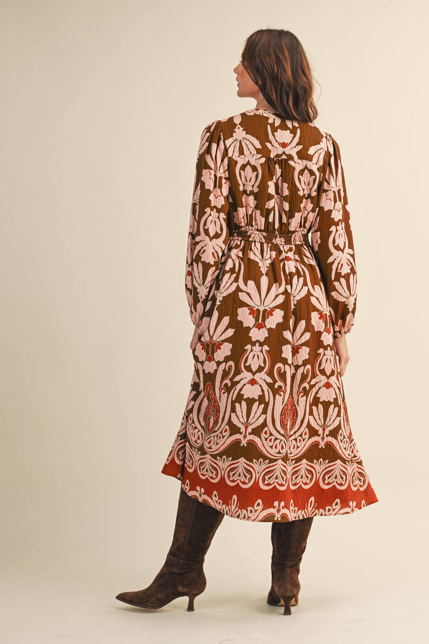 Forest Whimsy Floral Midi Dress