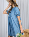 Denim Roots Mini Dress