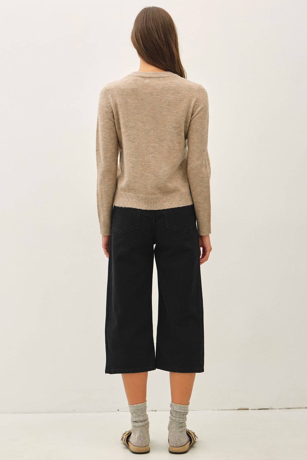 Soft Embrace Crewneck Sweater-Mushroom