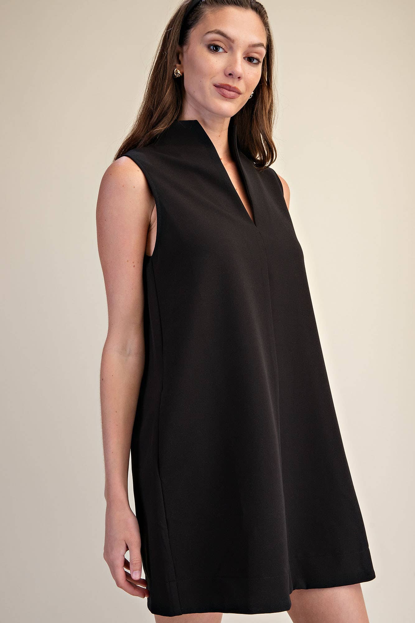 Yacht Luxe Mini Dress-Black