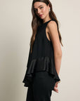Midnight Satin Top