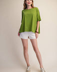 Mabel Oversized Tee-Green