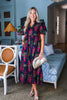 Flora Whim Midi Dress-Black