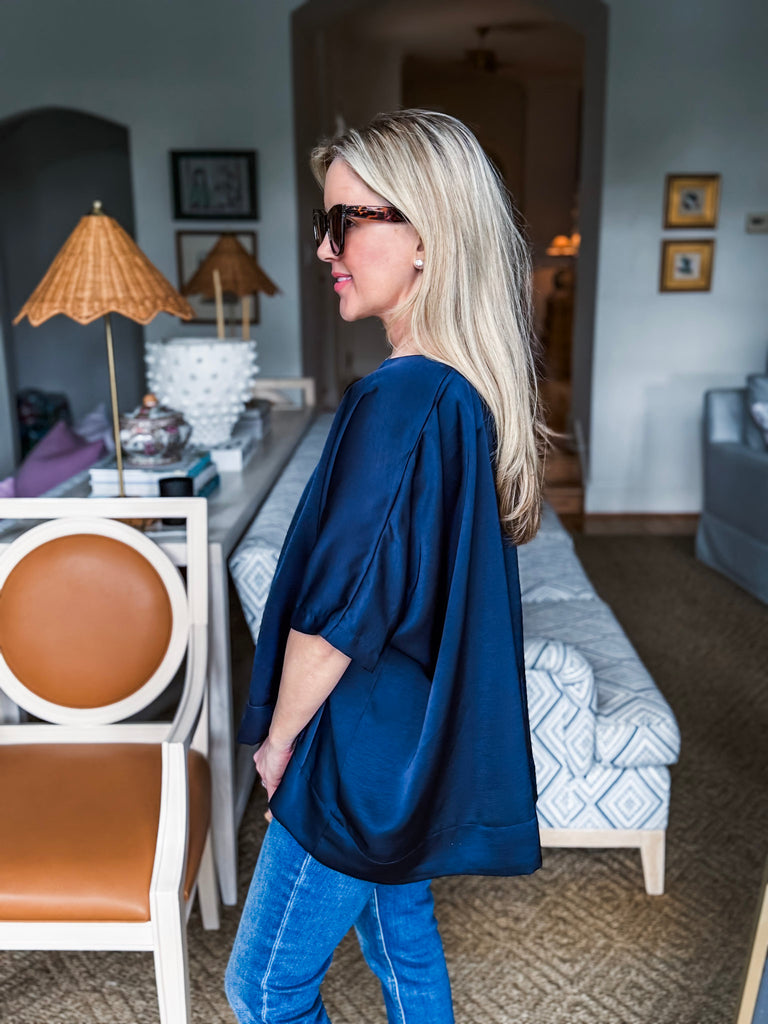 New Favorite Oversized Top-Navy