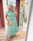 Shore Club Midi Dress-Kelly Green