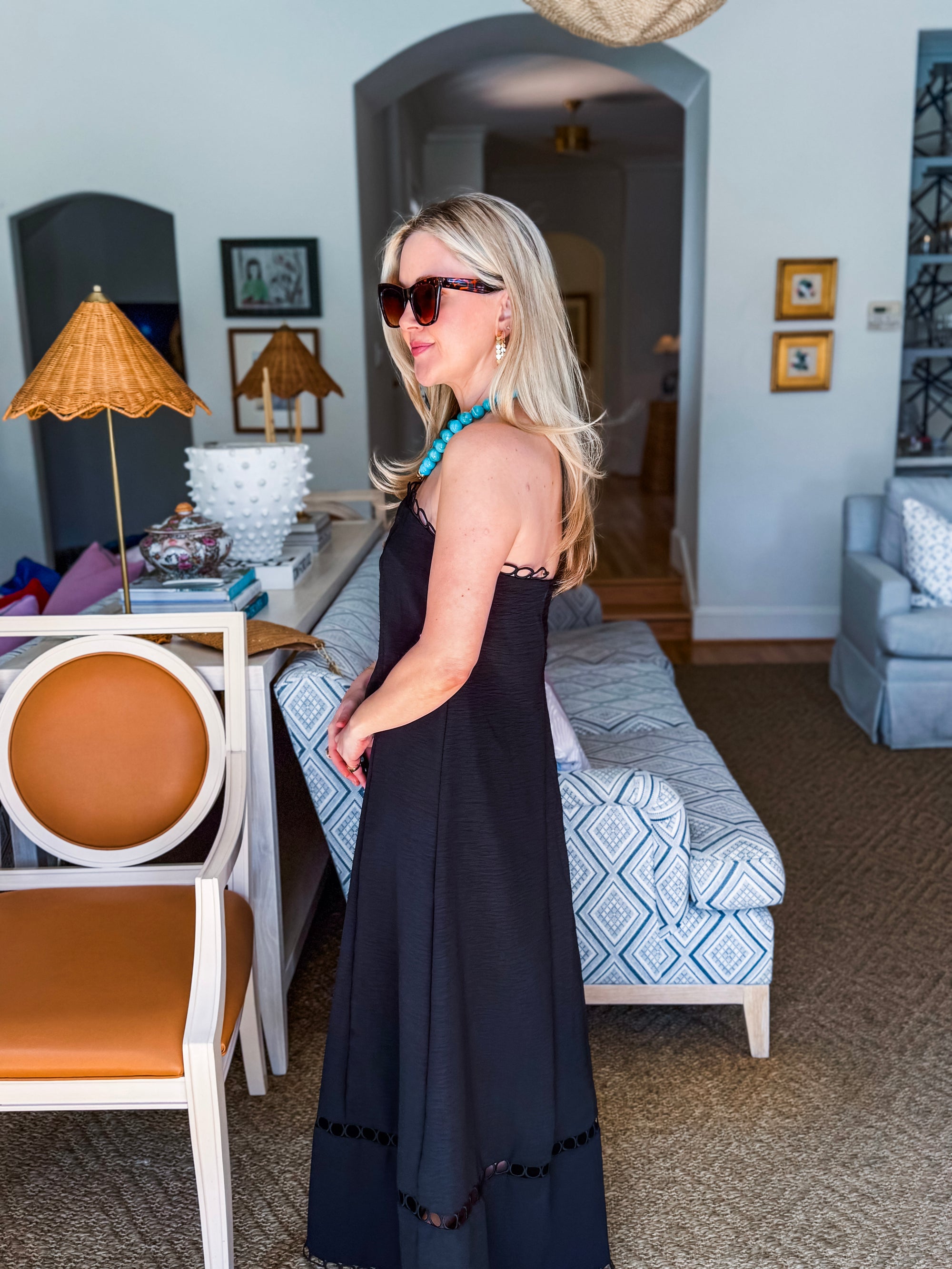 Summer Glam Strapless Dress-Black