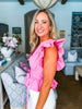 Whirlwind Romance Poplin Top- Pink