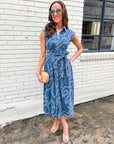 Luxe Link Denim Midi Dress