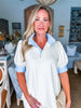 Stylish Staple Collared Top-Cream