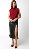 Polished Affair Top-Burgundy
