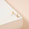 Birth Stone Stud Earrings- White