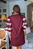 Loving Views Mini Dress-Burgundy