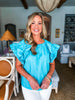 Just My Type Top- Aqua