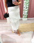 Saltair Fringe Midi Skirt