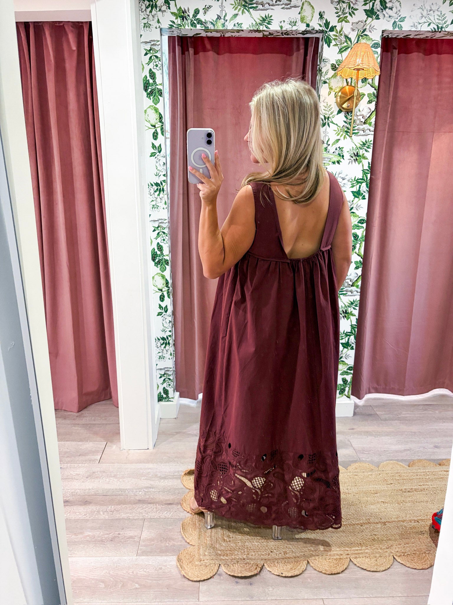 Desert Breeze Lace Maxi Dress-Chocolate