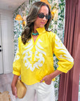 Blush Peony Top-Yellow
