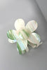 Flower Stripe Claw Clip- Mint