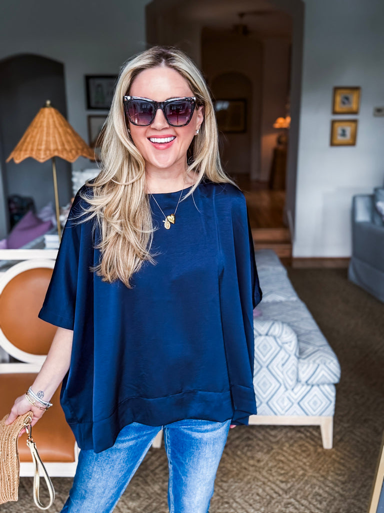 New Favorite Oversized Top-Navy