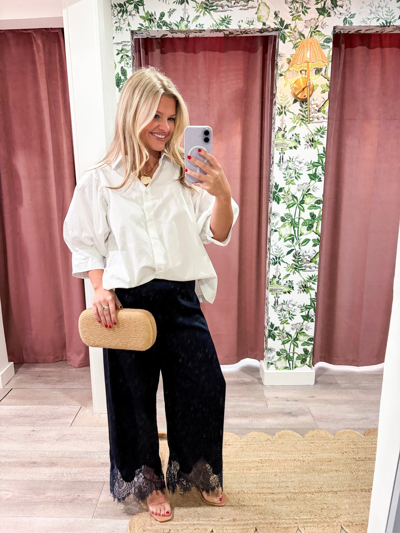 Lace Afternoon Cropped Pants