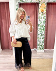 Lace Afternoon Cropped Pants