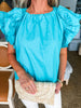 Just My Type Top- Aqua