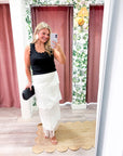 Saltair Fringe Midi Skirt