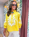 Blush Peony Top-Yellow