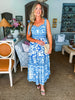 Sweet Retreat Midi Dress-Blue