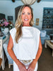 Practically Perfect Bubble Top-Off White