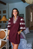 Loving Views Mini Dress-Burgundy