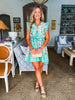 Sunkissed Reverie Belted Dress- Sage