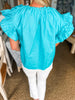 Just My Type Top- Aqua