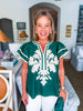Del Mar Applique Top-Pine