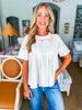 Soft Vibes Applique Top-White
