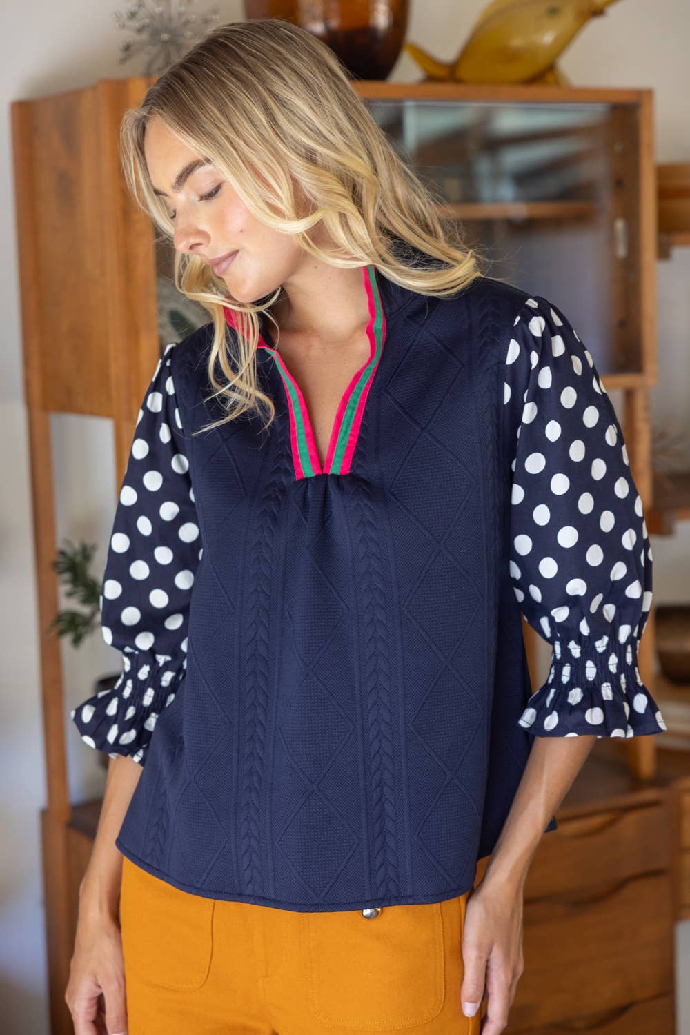 Vivienne Polka Dot Knit Top