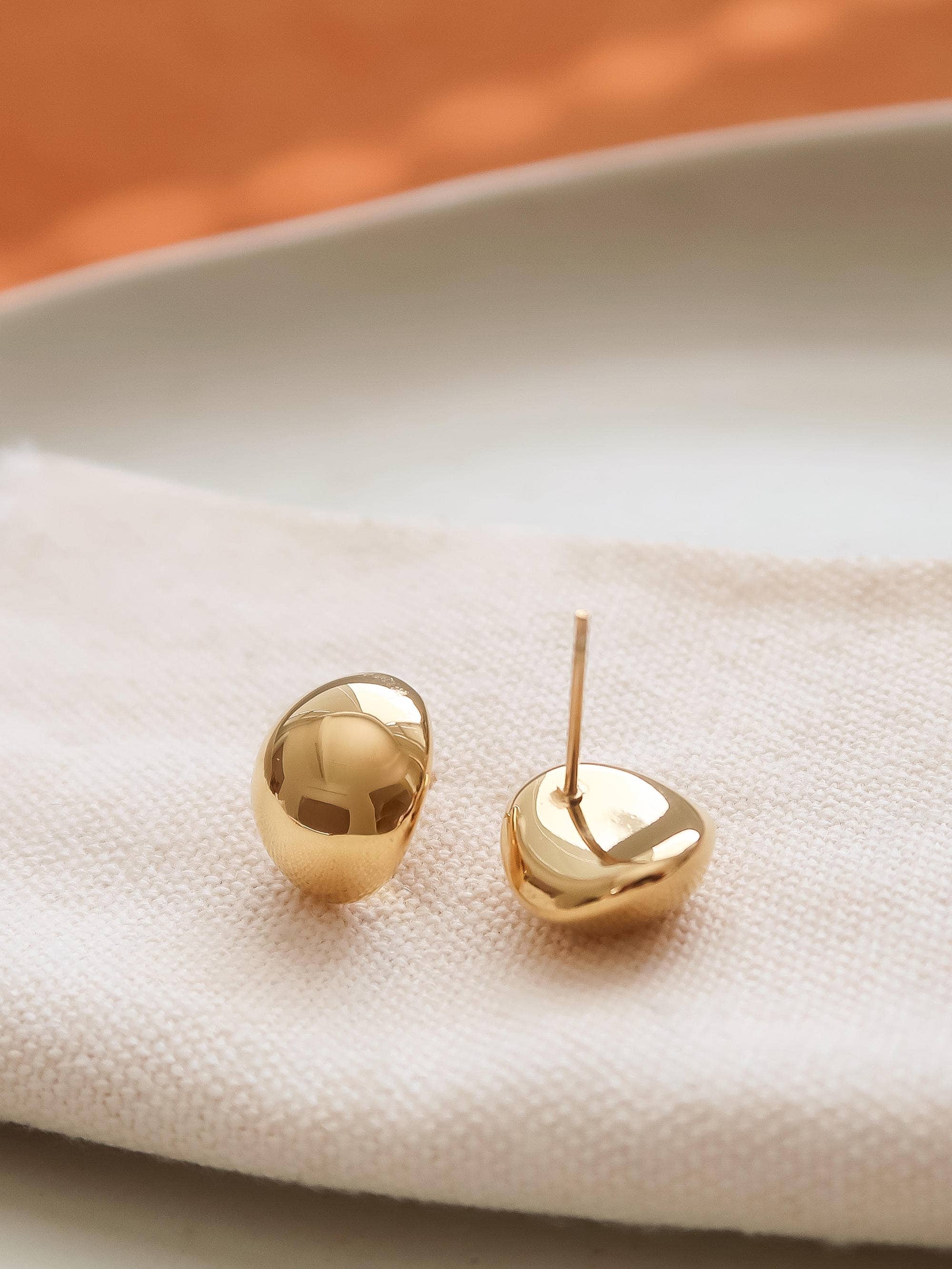 Gold Dome Earrings