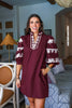 Loving Views Mini Dress-Burgundy
