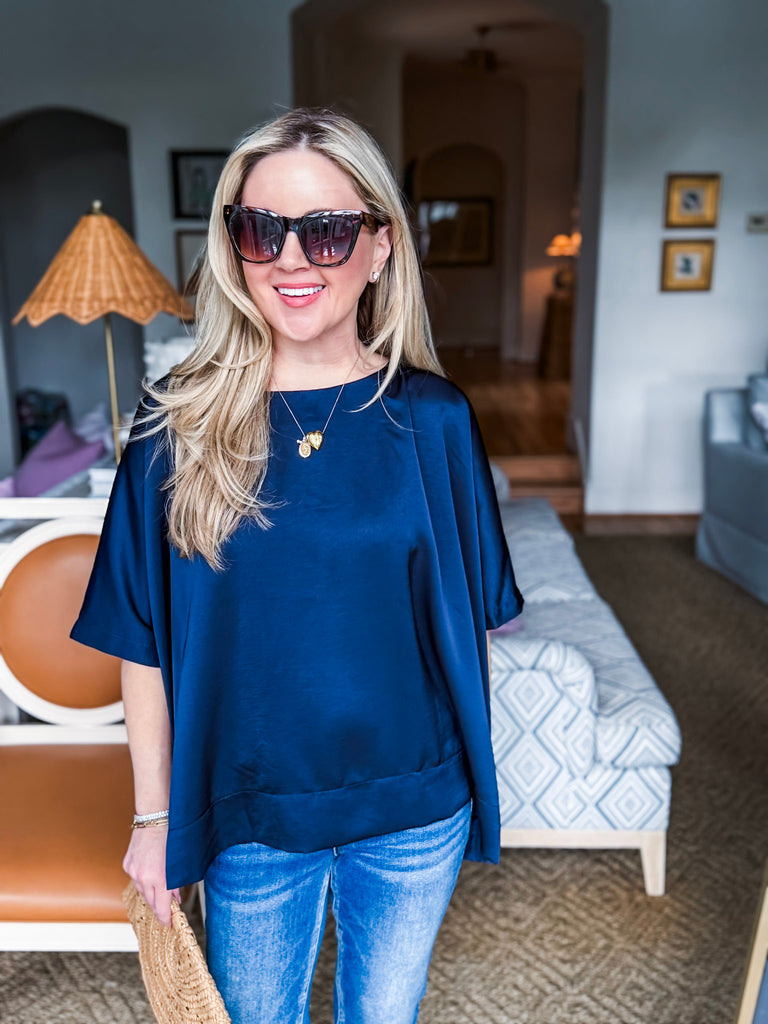 New Favorite Oversized Top-Navy
