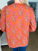 Midtown Florals Top-Brown