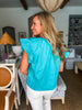Just My Type Top- Aqua