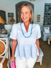 Pure Perfection Puff Sleeve Top-Light Blue