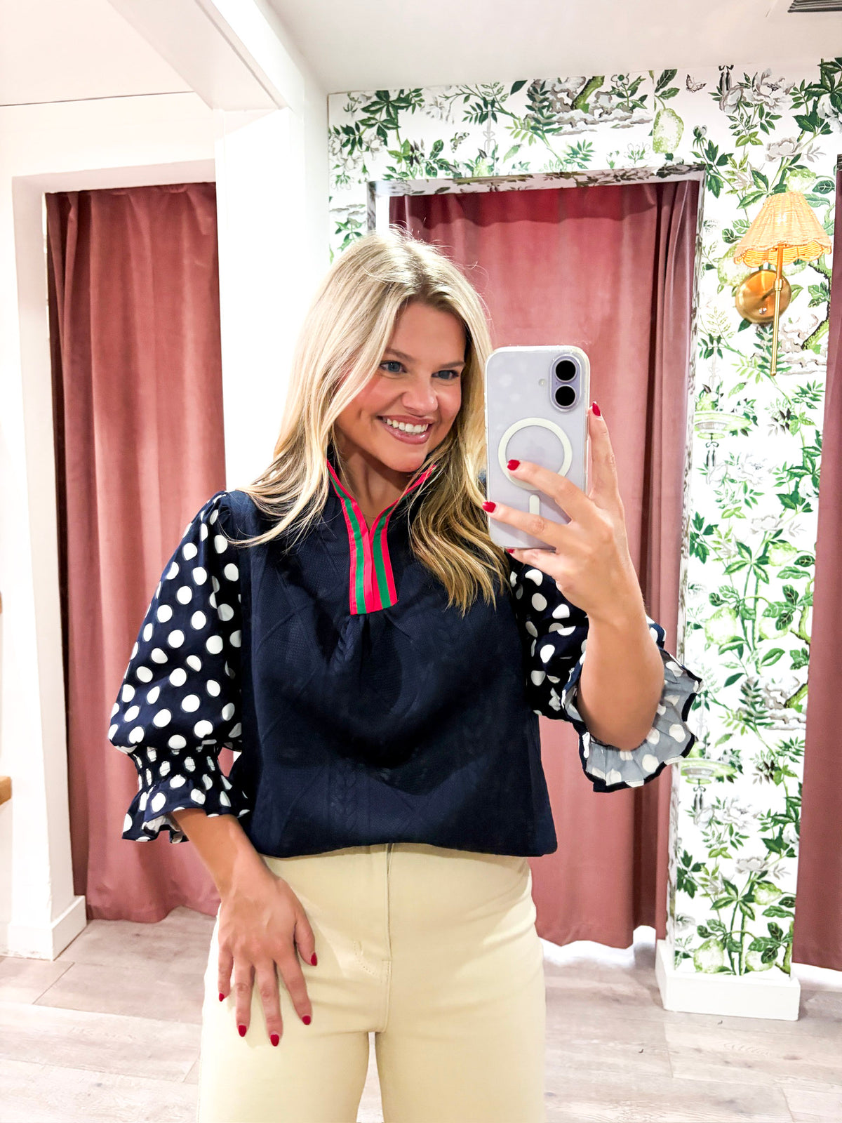 Vivienne Polka Dot Knit Top