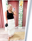 Saltair Fringe Midi Skirt